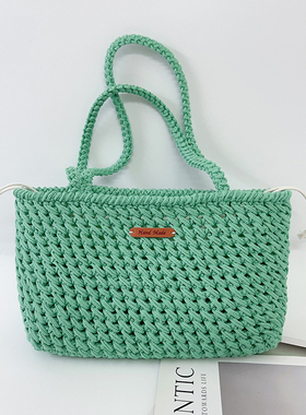 Mcroche魔织毛线手工diy编织材料包薄荷曼波法棍单肩包新手钩针