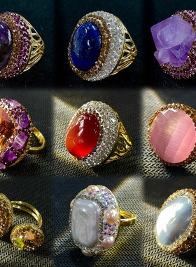 巴洛克珍珠天然不规则戒指