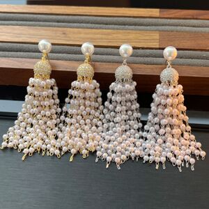 流苏长款扫肩高级感显瘦时尚甜美微镶锆石轻奢S925潮流个性耳饰女