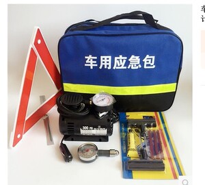 车车载应急救援包车用急救包汽车工具充气泵三角架胎压计新5
