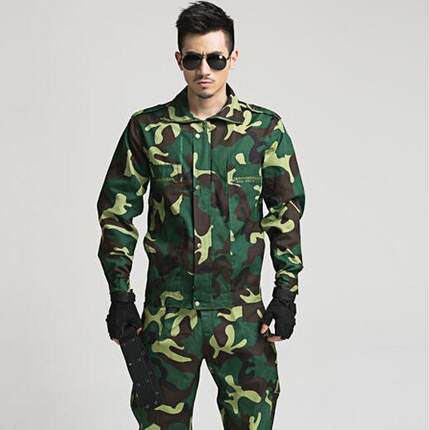 2021款迷彩服套装男多口袋耐磨春秋迷彩工作服劳保服装户外军训服