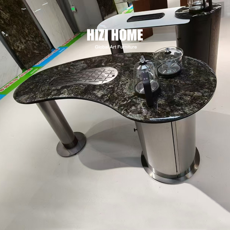 14款意式极简铂金钻天然石茶台