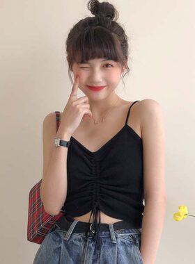 百搭风胖妹妹秋季学生吊带背心