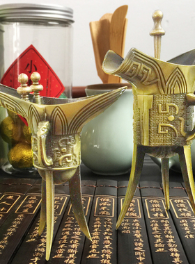 仿青铜器爵杯酒樽装饰摆件