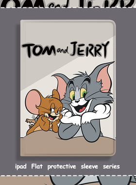 适用iPad保护套2022新款猫和老鼠苹果air2卡通iPad9air5保护壳8平板pro11防摔2019/2018全包10.2英寸pad2021