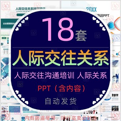 处理人际关系人际交往技巧培训课件PPT模板大中小学生沟通技巧wps