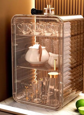 防尘杯子收纳置物架杯架水杯储物架茶具茶杯架咖啡杯马克杯收纳盒