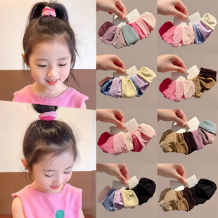 儿童高马尾无接缝面膜发圈女童不伤发皮筋女扎头头绳2026新款 头饰