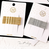 简约刘海夹侧边夹子头饰高级感金色一字夹发夹女后脑勺碎发卡夏季