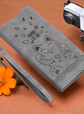 适用OPPOa6l手机壳OPPO保护a6L招财猫皮套5g镜头全包a61防摔PLL110翻盖OPP外壳opa绳l5g男女oppopll新款OPOPA