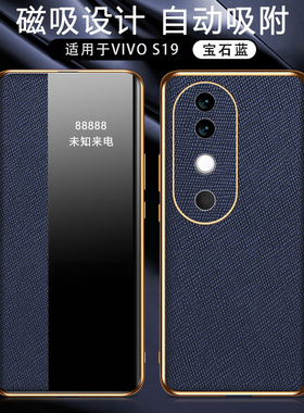 适用VivoS19手机壳vivo保护S19pro磁吸皮套V2364A全包软壳VovoS防摔2362翻盖vivis侧窗透明vovis男por女vois