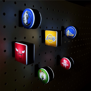 NBA球队灯箱冰箱贴勇士湖人凯尔特人发光磁吸纪念品礼物篮球周边