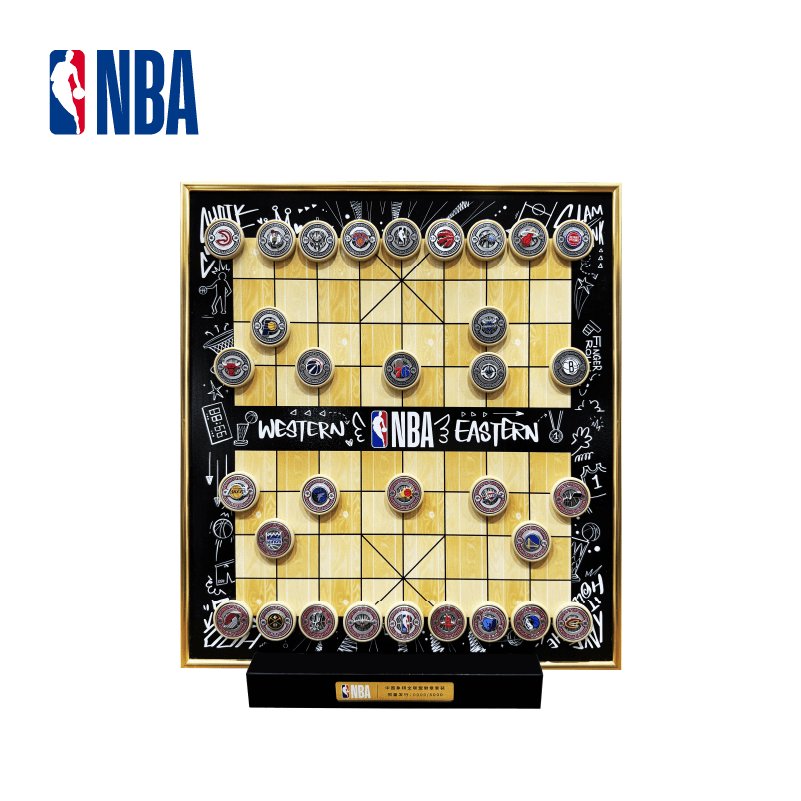 NBA中国象棋全联盟徽章套高档磁吸象棋球队纪念品收藏品送人礼物