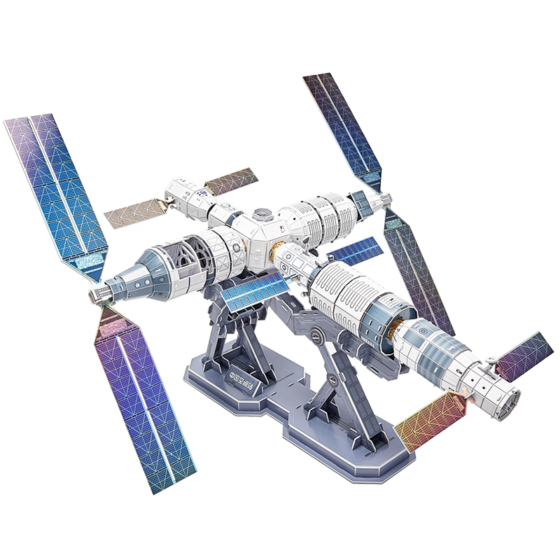 乐立方中国航天文创空间站火箭长征五号火星车模型周边3D立体拼图益智国潮玩具 文创