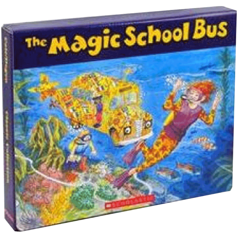 英文原版 神奇校车手绘版6册+CD套装 Magic School Bus Classic Collection 手绘读物 经典英文绘本 色彩柔和