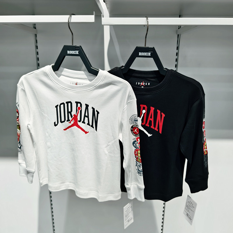JORDAN童装串标印花长袖T恤