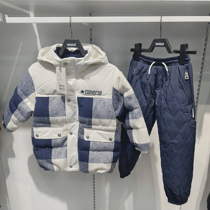 24冬短款羊毛格纹羽绒服