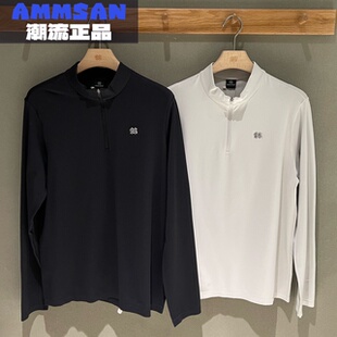 可隆KOLON SPORT男士26春款弹力棉感舒适半拉链长袖T恤LHZT6SN037