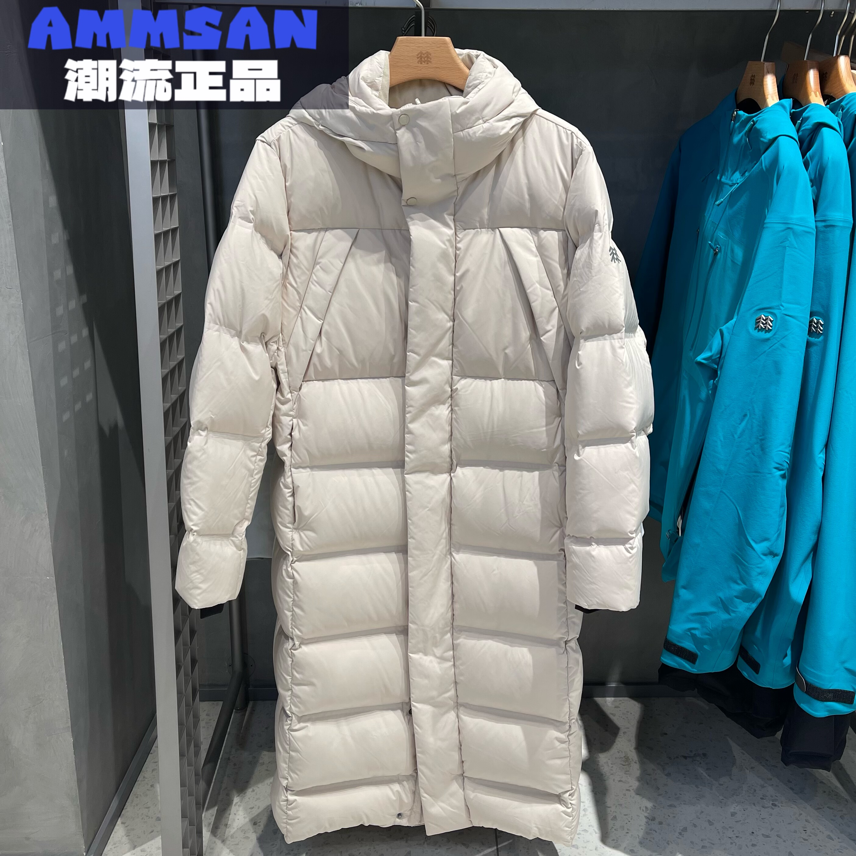 可隆KOLON SPORT男女同款防风保暖百搭长款鹅绒羽绒服LUDJ3WNT03