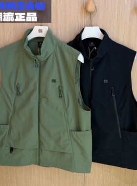 可隆KOLON SPORT CAMP中性款露营防风防泼水立领马甲LHVT6MT581