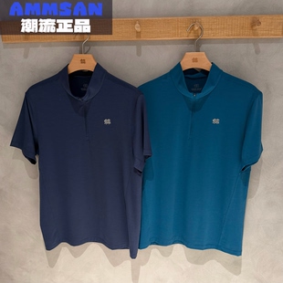 可隆KOLON SPORT男款HIKE户外柔软绵羊毛半拉链短袖T恤LHZT6MN211