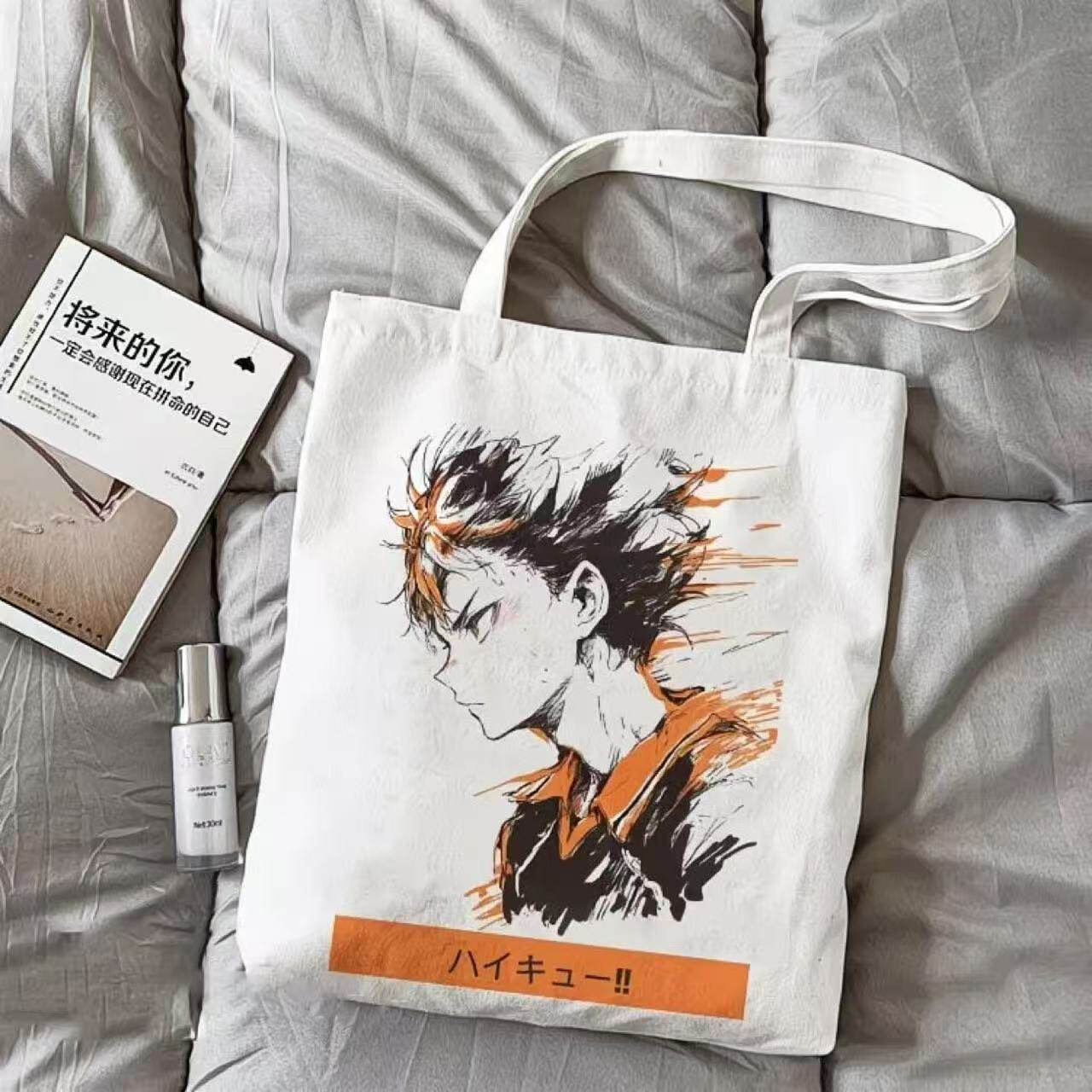 排球少年周边男女学生帆布袋日向翔阳孤爪研磨西谷夕单肩包高颜值