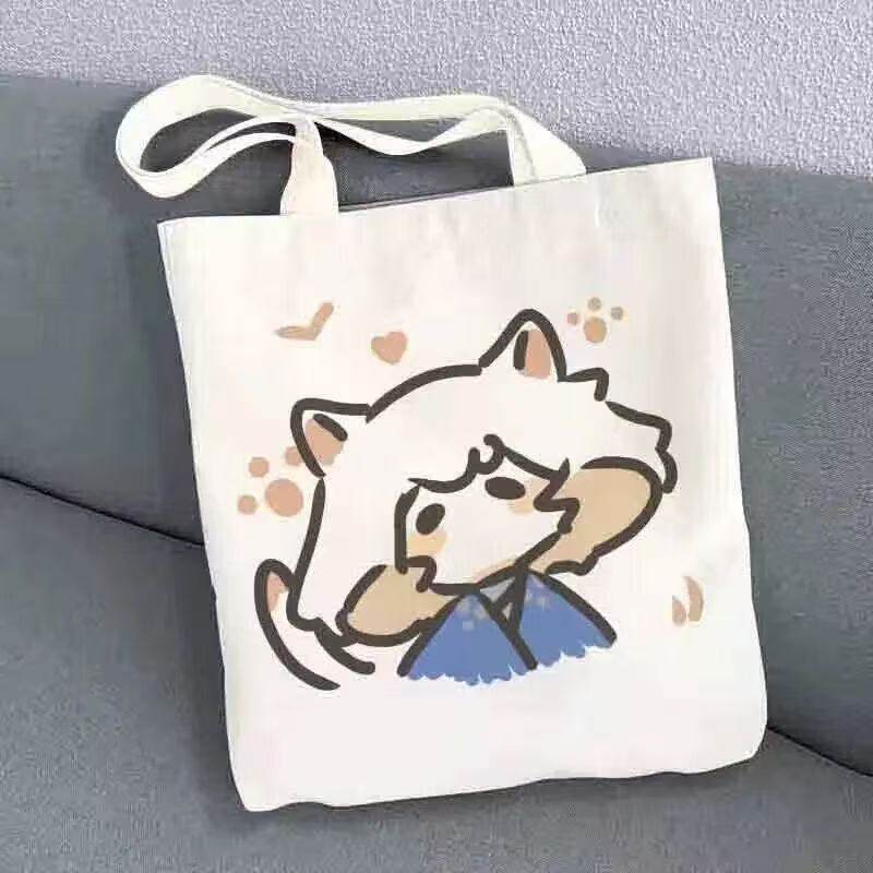 光遇简笔画周边帆布袋学生外出补习袋可爱手提袋卡通大容量单肩包