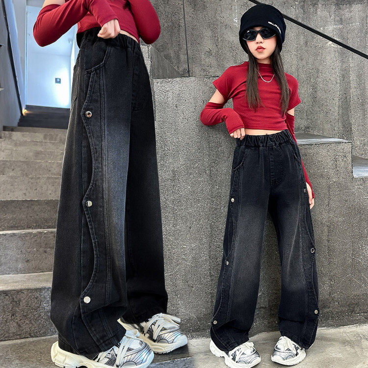 女童秋冬加绒裤子牛仔裤洋气2025新款儿童中大童宽松秋季阔腿裤潮,童装/婴儿装/亲子装,儿童牛仔裤,淘宝优惠券,粉丝福利购,淘宝优惠卷