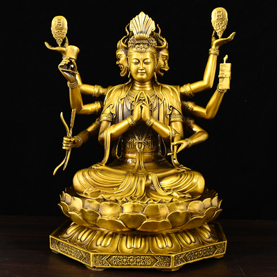 黄铜斗姆元君摆件斗姆神像众星之母斗姆星君神像家居客厅装饰礼品