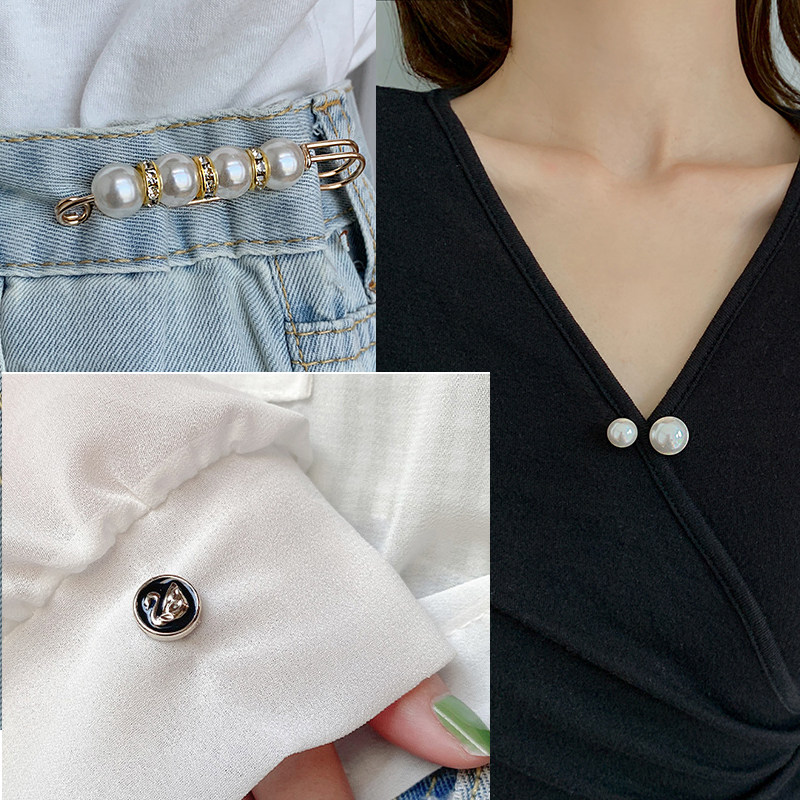 防走光别针暗扣v领衬衫胸口小号胸针低胸免缝隐形曲别针固定衣服