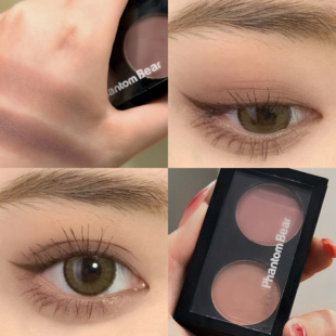 低饱和度眼影橄榄皮温柔女玫瑰粉棕色双色盘哑光纯欲风大地色平价