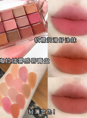 卡梅拉唇膏盘丝绒哑光雾感CARMELA裸色系低饱和化妆师专用口红盘