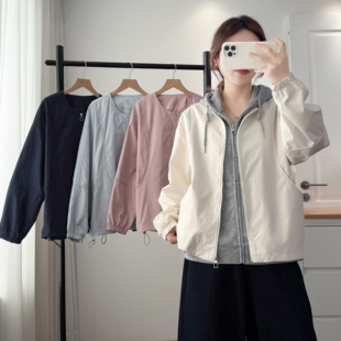 秋装韩版新款休闲拉链外套大码胖mm宽松遮肚子时尚棒球服夹克上衣