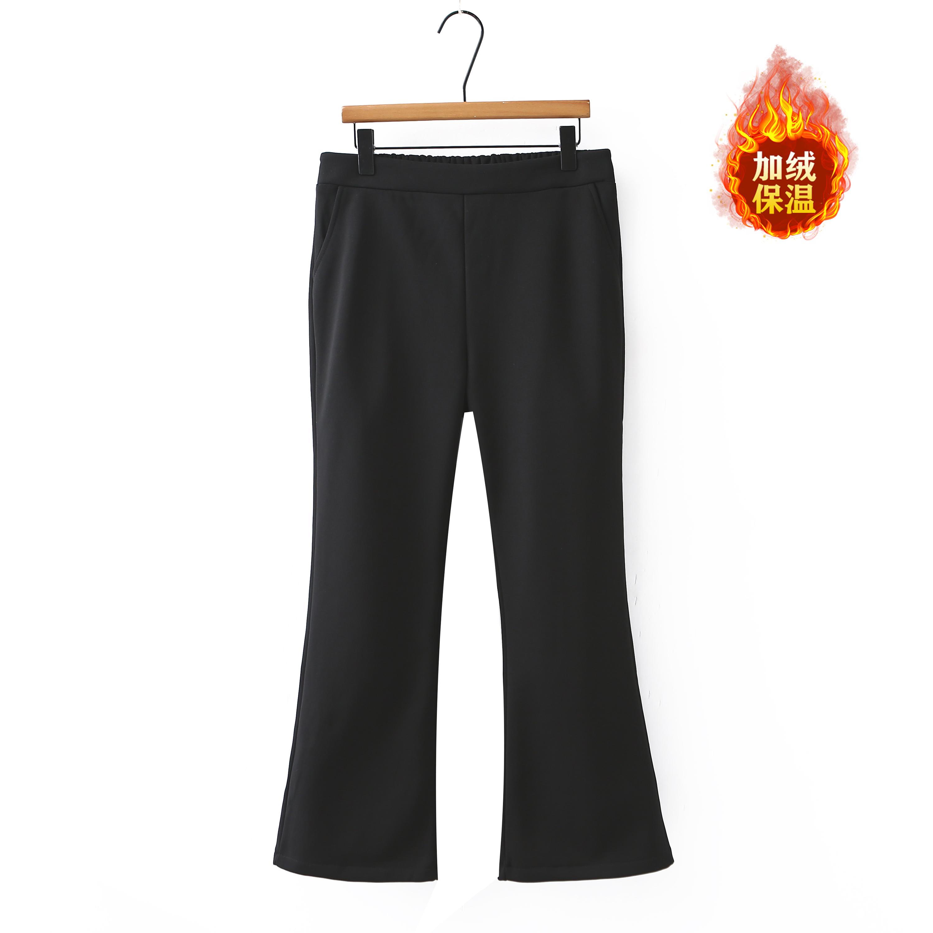 高腰韩版大码长裤弹力微喇裤