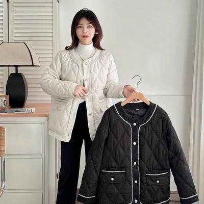 大码常规韩版宽松拼接棉衣