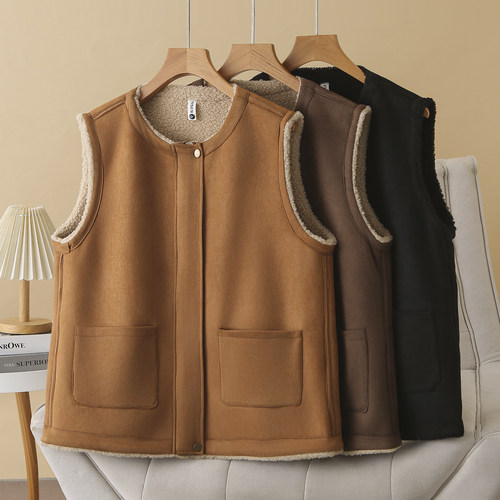 大码宽松休闲马甲保暖背心
