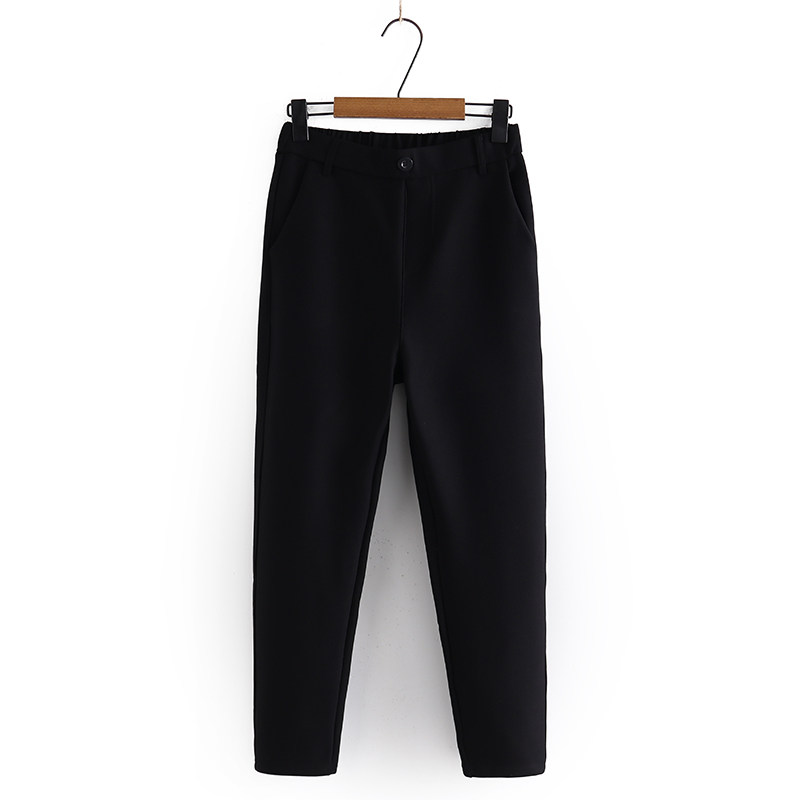 2022年冬季女士新款休闲哈伦裤胖mm松紧腰加绒加厚黑色大码烟管裤,女装/女士精品,休闲裤,淘宝优惠券,粉丝福利购,淘宝优惠卷