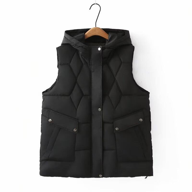 连帽显瘦棉马甲短款韩版宽松背心