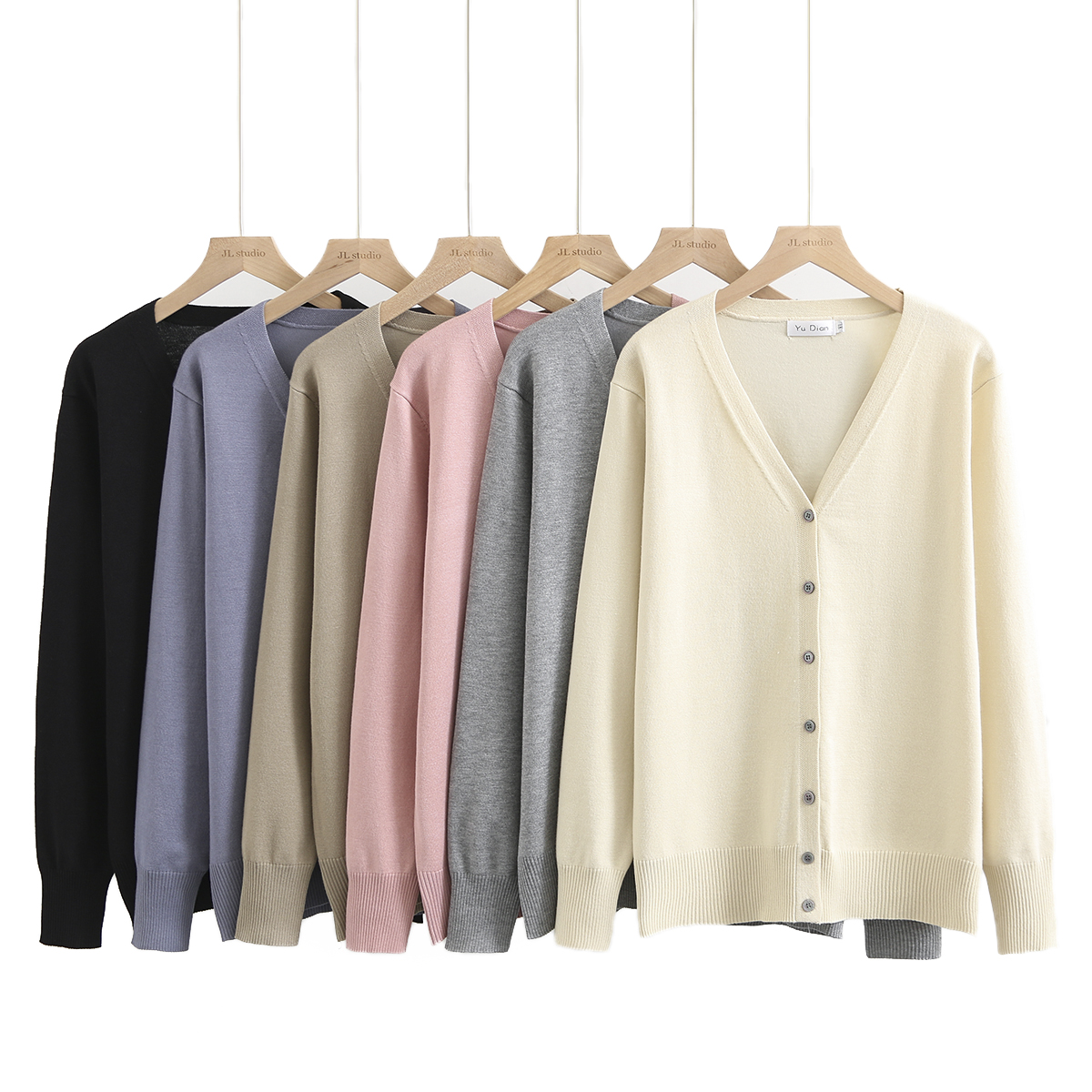 针织开衫外套秋新款纯色宽松