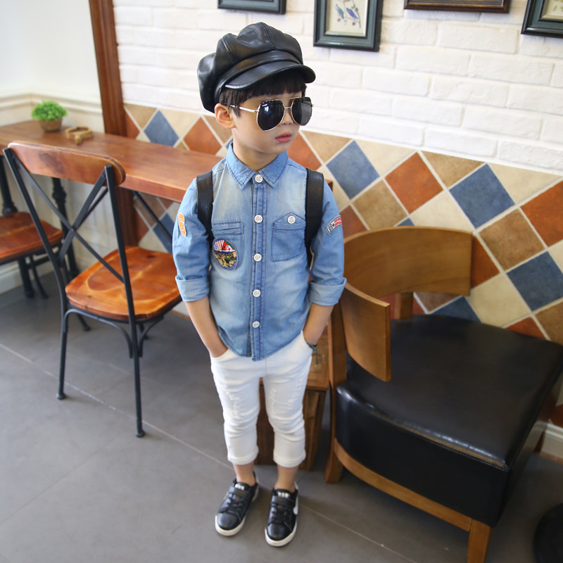 Chemise garcon à manche longue - Ref 2075570 Image 1