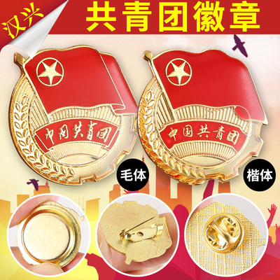 包邮 量多打折 10枚装 标准款大号团徽共青团学生用标准型别针团徽磁性中国共青团标准型团徽定做批发