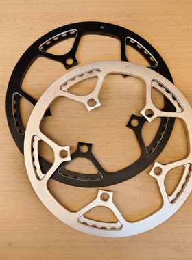 铝合金5爪盘片53T一体护盘BCD130mmCNC工艺大行燕鸥折叠车改装