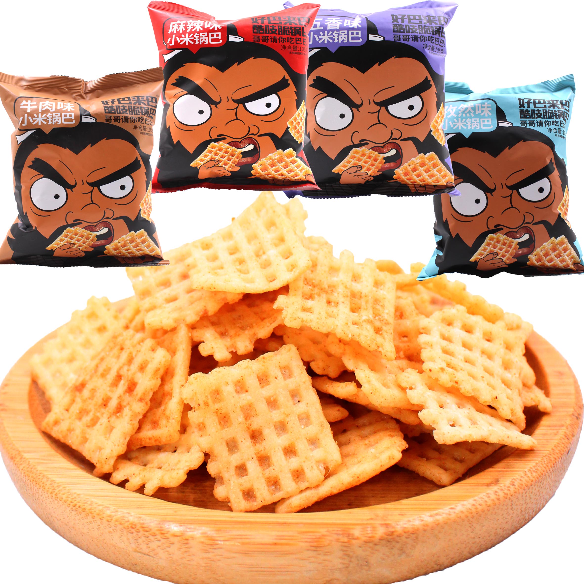 来吧张飞孜然麻辣五香味怀旧锅巴