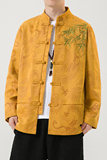2024秋风男装鹿皮绒复古中式唐装汉服夹克外套C229/Y756/P105，男装夹克，电商C229
