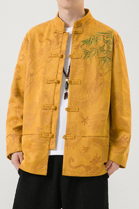 2024秋风男装鹿皮绒复古中式唐装汉服夹克外套C229/Y756/P105图片