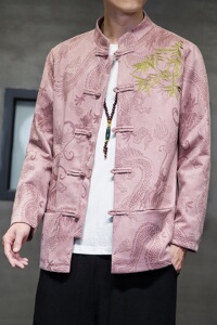 2024春风男装鹿皮绒复古中式唐装汉服夹克外套C229/Y756/P105图片