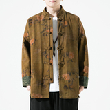 2024春夏风男装棉麻白底唐装汉服夹克外套大码C229/Y722/P90，男装夹克，电商C229