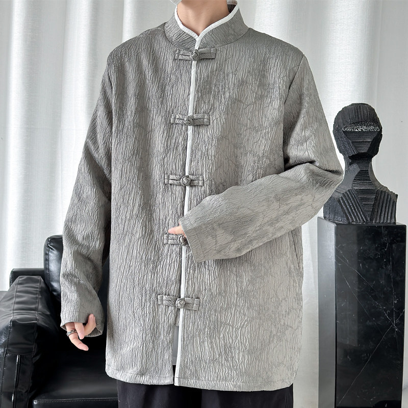 2024春夏风男装冰丝中式提花唐装汉服夹克外套C229-Y992-P100,男装夹克,电商C229