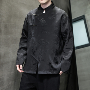 2025秋冬风男装唐装汉服中式宽松夹克外套大码C229-Y995-P100图片