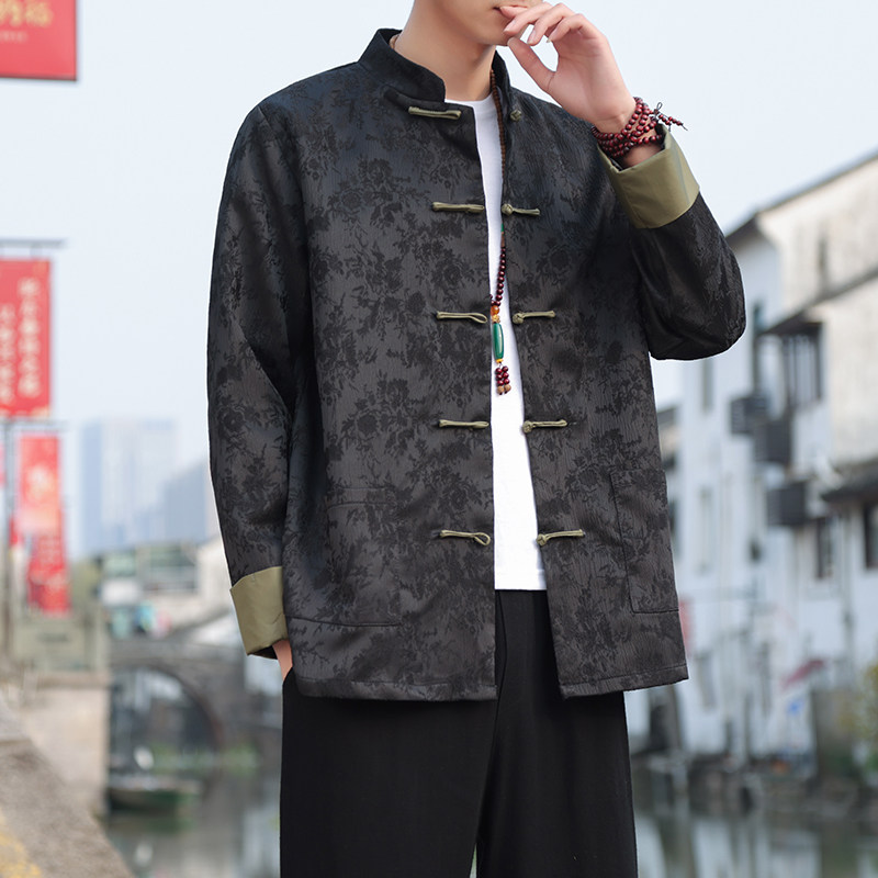 2024春夏风男装提花唐装中式盘扣汉服夹克外套C229/Y764/P100,男装夹克,电商C229